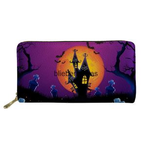 Totes Portafoglio da donna creativo di Halloween Borsa portaoggetti con cerniera in PU Portafoglio multi-carta Custom03blieberryeyes