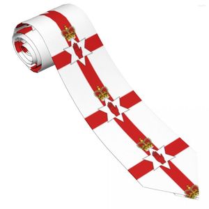 Arco laços casual arrowhead bandeira magro da irlanda do norte gravata magro para homem homem acessórios simplicidade festa formal