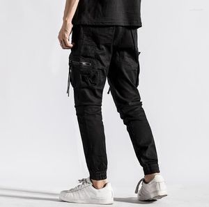 Männer Hosen Jugend Persönlichkeit Mode Herren Casual Harem Hose Männer Füße Hosen Koreanische Pantalones Hombre Cargo Pantalon Homme Schwarz