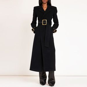 trench firmato da donna Cappotto di lana da donna Giacche a vento Cappotto lungo sciolto