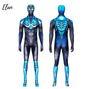 Anime Man Bule Jumpsuit Beetle Cosplay Costume 3D Printed Bodysuit Spandex Super Zenzai Suit Halloween Party Outfit