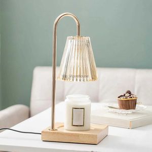 Table Lamps Dimmable Candle Warmer Lamp Electric Wax Melting Lamp Candle Melter Jar Candles Lamp with 2 Bulbs Home Bedroom Decoration YQ231006