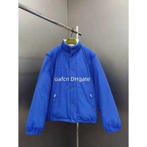 24SS Designer de inverno masculino casaco de penas feminino corta-vento de manga comprida destacável jaqueta forrada com tecido de nylon para homens quentes corta-vento casaco de alta qualidade