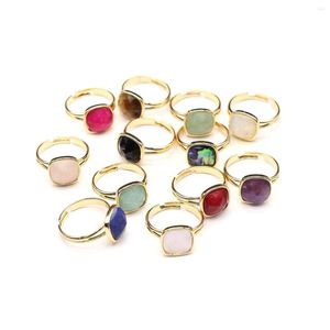 Cluster Rings Rounded Rectangle Adjustable Ring Delicate Shape Gorgeous Appearance For DIY Charm Jewelry Accessories Making Manual