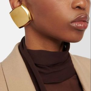 Ear Cuff 2023 Fashion Exaggerated Irregular Square Gold Big Clip Europe Designer Brand Vintage Earring Women Trend 231005