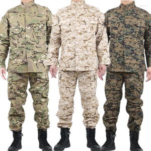 Tute da uomo Uniformi militari Abbigliamento Tattico da combattimento Kamuflase Esercito Caccia Forze speciali Mantello