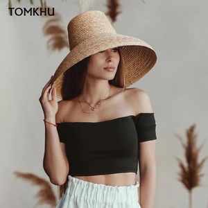 Wide Brim Hats Bucket Hats Summer Lamp Shape Sun Hat For Women Big Wide Brim Beach Sun Hat Ladies High Top Straw Hat UV Protection Chapeu Cap 231006