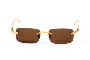 Damen-Designer-Sonnenbrille, Herren-Panther-Brille, luxuriöse C-Farbton-polarisierte Sonnenbrille, klassische randlose, eigenartige Sonnenbrille, Outdoor-Brille, modische Fahrbrille