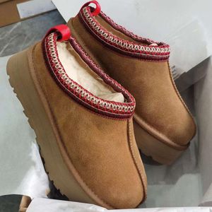 Botas Austrália Tazz Tasman Ultra Mini Plataforma Botas Mulheres Senhoras Camurça Shearling Chinelos Inverno Neve Lã Ankle Boot Chestnut Designer Fur Ugge ShoeshS