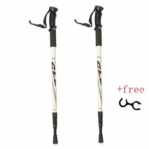 Trekking Poles 2PCSpair 135cm aluminium utomhus vandring anti chock promenader teleskop klättring ultralight käppar 231006