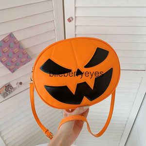 Borsoni Borsa zucca di Halloween 2023 Nuova personalità della moda Spalla divertente Borsa a tracolla da donna Piccola borsa rotondablieberryeyes