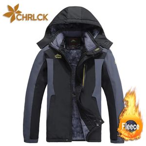 Altre articoli sportivi Chrlck Mens Imploote Giacche da trekking inverno uomini più velluto spesso pelliccia arorosa calda con venti di grandi dimensioni L9XL 231006