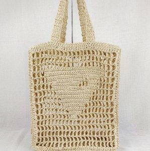 Designer saco de praia colorido sacos de ombro oco para fora bolsas com letras clássico senhora tricô sacos cosméticos saco de compras