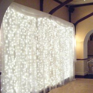 3M x 3m 300 LED HOME Outdoor Święto Święta Święta Dekoracyjne ślub Święte Święto String Fairy Curtain Garlands Party Lights Waterproof278L