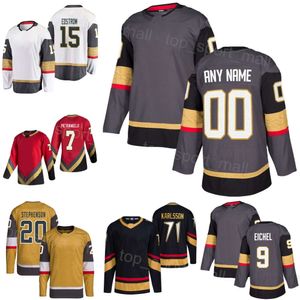 Homens Crianças Mulheres Hóquei 15 David Edstrom Jerseys 9 Jack Eichel 20 Chandler Stephenson 81 Jonathan Marchessault 7 Alex Pietrangelo 71 William Karlsson 27 Shea Theodore