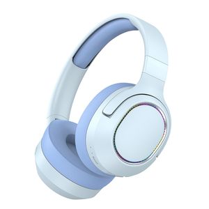 Cuffie da gioco Bluetooth wireless over-ear con ascolto al microfono e cuffie da esterno illuminate a LED RGB con cancellazione del rumore
