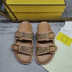 Womens Double Strap Flat Casual Shoes Designer Slippers Summer Slide