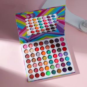 Wodoodporny długotrwałe 56 kolorów paleta cienia do powiek Makeup silnie pigmentowane matowe migotanie cienia do powiek Paleta mieszkalna blask błyszcząca