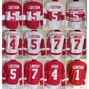 Man Vintage Hokey 4 Gordie Howe Forma Retro Klasik 1 Terry Sawchuk 7 Ted Lindsay 5 Nicklas Lidstrom 9 Gordie Howe 10 Alex Delvecchio CCM 75. Yıldönümü Dikiş