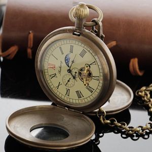 Taschenuhren Luxus Antiquitäten Exquisite Tourbillon Steampunk Mechanische Uhr Retro Gentleman Analog Signal Uhr Dame Schmuck Geschenke