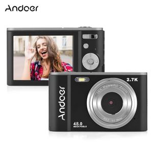 Camcorders Andoer 디지털 카메라 48MP 27K 32GB 메모리 카드 HD Antishake 16X Zoom Auto Focus 24 인치 화면 128GB 확장 231006