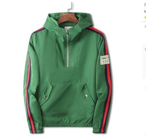 Tasarımcı Erkek Ceket Bahar ve Sonbahar Windrunner Tee Fashion Hooded Spor Rüzgar Derbek Sıradan Fermuarı Basılı Ceketler Giyim M-3XL