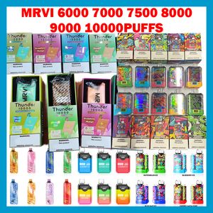 MRVI BAR 6000 7500 8000 8500 9000 10000 Thunder AIM 9500 Puffs Электронная сигарета Одноразовая предварительно заполненная ручка для вейпа против BIGPUFFS XXtra