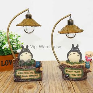 Bordslampor söta flexibel totoro lampa romantisk led nattljus bordslampa barn födelsedagspresent barn leksak hem dekor hantverk dekorativa lampor yq231006