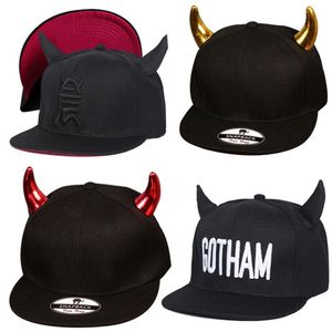 2017 модная новинка Bones Gorras Snapbacks шляпы Little Devil Horns Ears хип-хоп бейсбольные кепки женские мужские женские кепки Funny314f