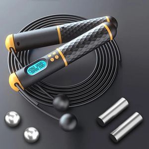 Pular cordas pular em fitness corda ajustável 2 contador ginásio com alça antiderrapante equipamento de exercício bola digital sem fio 1 231005