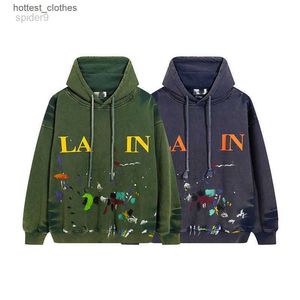 Men's Hoodies & Sweatshirts Lanvins the Highest Qualitymen's Designer Fashion Pullover Mens Womens Graffiti Print Lanvin Streetwear Loose Lovers Clothing 4nat