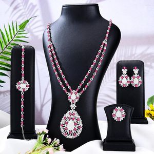 Комплект ожерелья и серег Missvikki, великолепный роскошный 2-слойный браслет, кольцо, ювелирные изделия, супер свадебные аксессуары, высокое качество