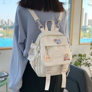 Torby szkolne małe damskie plecak dziewczęta wodoodporne nylonowe mody japońska swobodna torba młodej dziewczyny kobieta mini mochila 231005