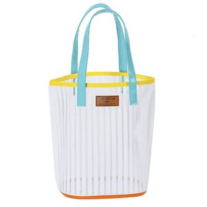 Evening Bags 1 Pc Summer Large Beach Bag for Towel Tote Shoulder Stripes Durable Waterproof Handbags 231006