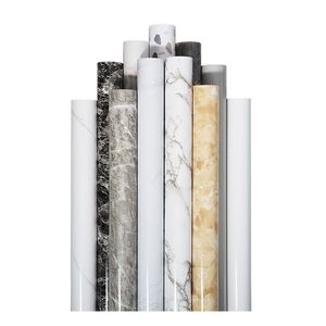 40cm Width Marble Self Adhesive Wallpaper Vinyl Wall Stickers Waterproof Contact Paper For Kitchen Decorative Film Home Decor