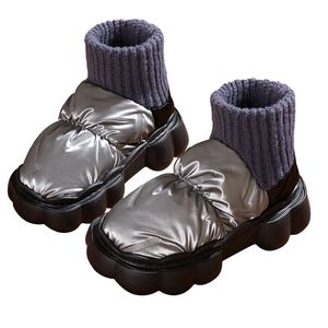 Botas de grife outono inverno mulheres manter quente para meias mulheres dedo do pé redondo tornozelo barcos homens senhoras marca curta mulher tamanho 36-41