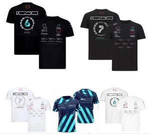 Camiseta de corrida F1 verão nova camisa com gola redonda do mesmo estilo personalizado