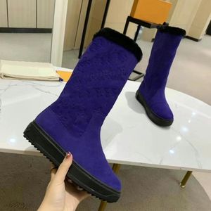 Lyxdesigner Soft Leather Suede Women's Marant Fashion Show Paris Shoes Accessories Long Boots Top Quality
