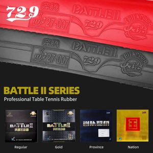 Накладки для настольного тенниса 729 Friendship Battle 2 Series Rubber Tacky Professional Pimplesin для пинг-понга для среднего и продвинутого уровня 231006