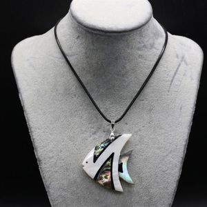 Pendant Necklaces Natural Shell Cute Fish Necklace Fashion Jewelry Mother Of Pearl Leather Rope For Women Men Gift270R