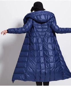 Piumino da donna Parka da donna Piumino invernale impermeabile lungo e spesso piumino nero 4XL giacche femminili blu scuro 231005