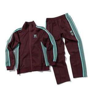 3 färger Mens Designer Tracksuits Velvet Needles Sport Jacket Men Women Fjäril Brodery Sweatpants2862