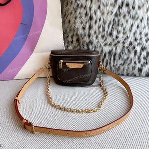 Mulheres Bumbag M2347 Corpo Cruz Bolsa de Ombro M2335 Moda Famoso Designer de couro marrom Saco de peito Bum Unisex Cintura Sacos bolsa