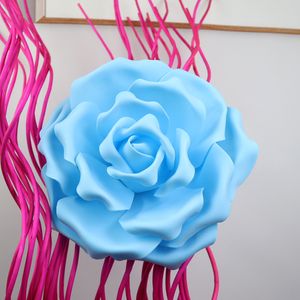 Hängende Rose mit flachem Boden, Hochzeitszeremonie, Website-Layout, PE-Curling-Schaum, Blumenfensterdekoration, Großhandel