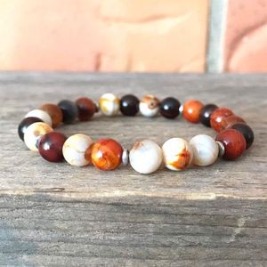 MG0911 8 MM Natural Fire Agate Bracelet Negative Energy Protection Bracelet High Quality Spirituality Meditation Jewelry154z