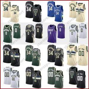 Anpassade Jersey Men Women Youth Brook Lopez Damian Lillard Khris Middleton Giannis Antetokounmpo Bobby Portis Pat Connaughton baskettröjor