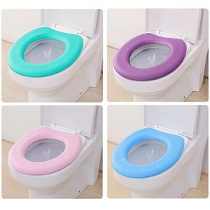 Coprisedili per WC Copriwater tipo O EVA Impermeabile Closestool Adesivo per cuscino lavabile Tappetino per anello da bagno