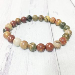 MG0355本物のピカソジャスパーブレスレット天然石手作りブレスレット瞑想手首Mala Divine Feminine Bracelet279D