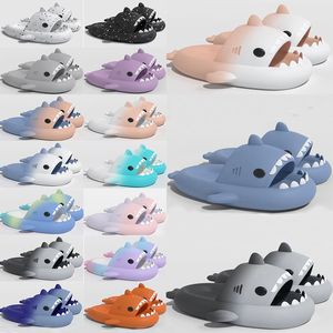 Shark Slides tofflor Sandaler Menskvinnor Tie Dye Bule Haze Rainbow Fashion Outdoor Novelty tofflor Beach Indoor Hotel Sports Sneakers 123