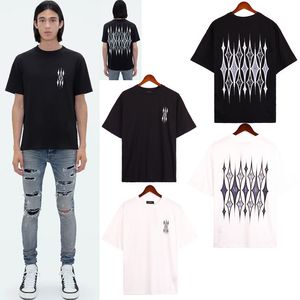 New Men T-Shirt Lett Fashion Ami Print T Shirt Men Men Designer Tree TEE A Miris Men Summer Hip Hop T-shirty Rozmiar S-XL AM2176